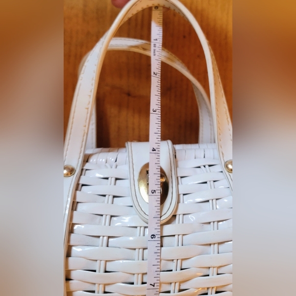 Vintage 1960's White Painted Wicker Bucket/Pail Purse Handbag Boho Retro Hippie - Picture 16 of 16